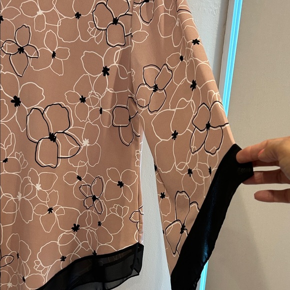 Alfani Floral Blouse - Rose and Black - Picture 3 of 5